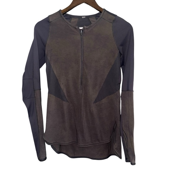 lululemon Long Sleeve Inspire Half Zip Athletic Top running Colorblock Sz 6 - Picture 2 of 4